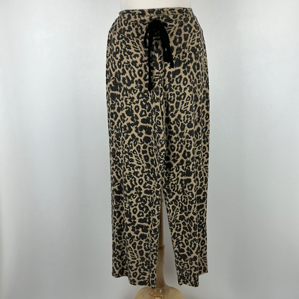 LNA, Women’s leopard print wide leg pants, size XS